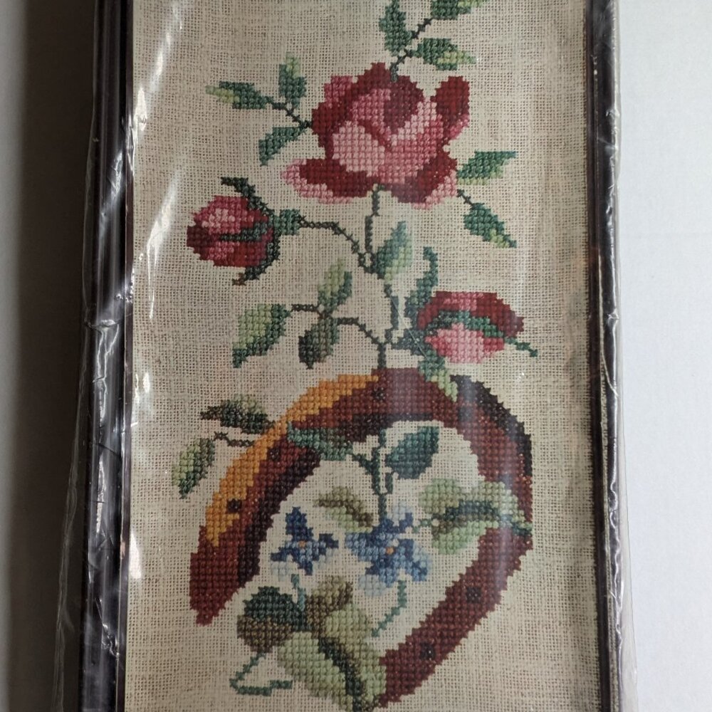 Vintage BMB Broderier #243 Floral Cross Stitch Kit from Norway - Never Used